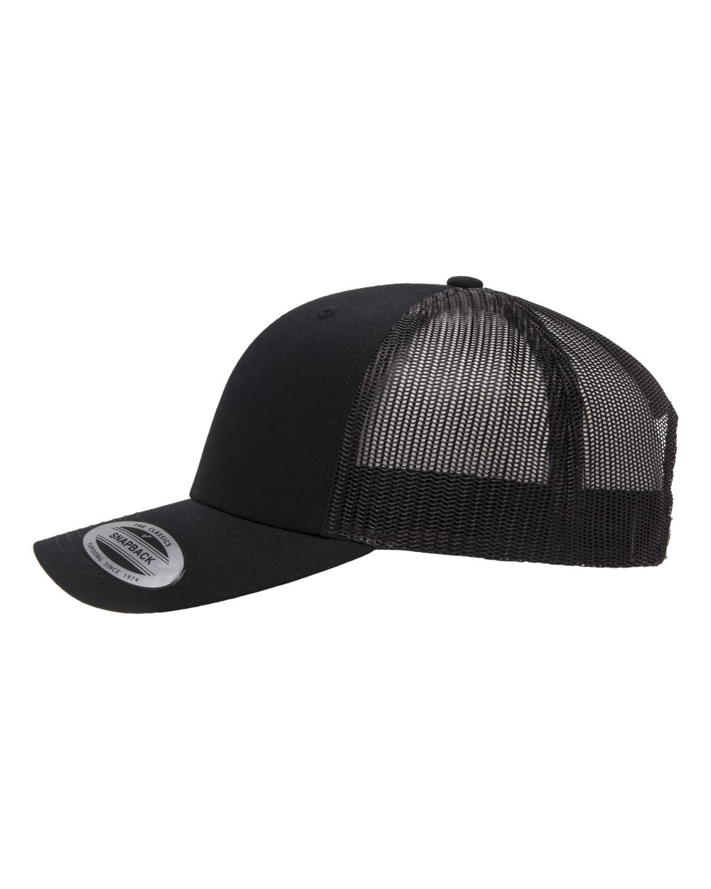 Retro Trucker Hat – Black (side)