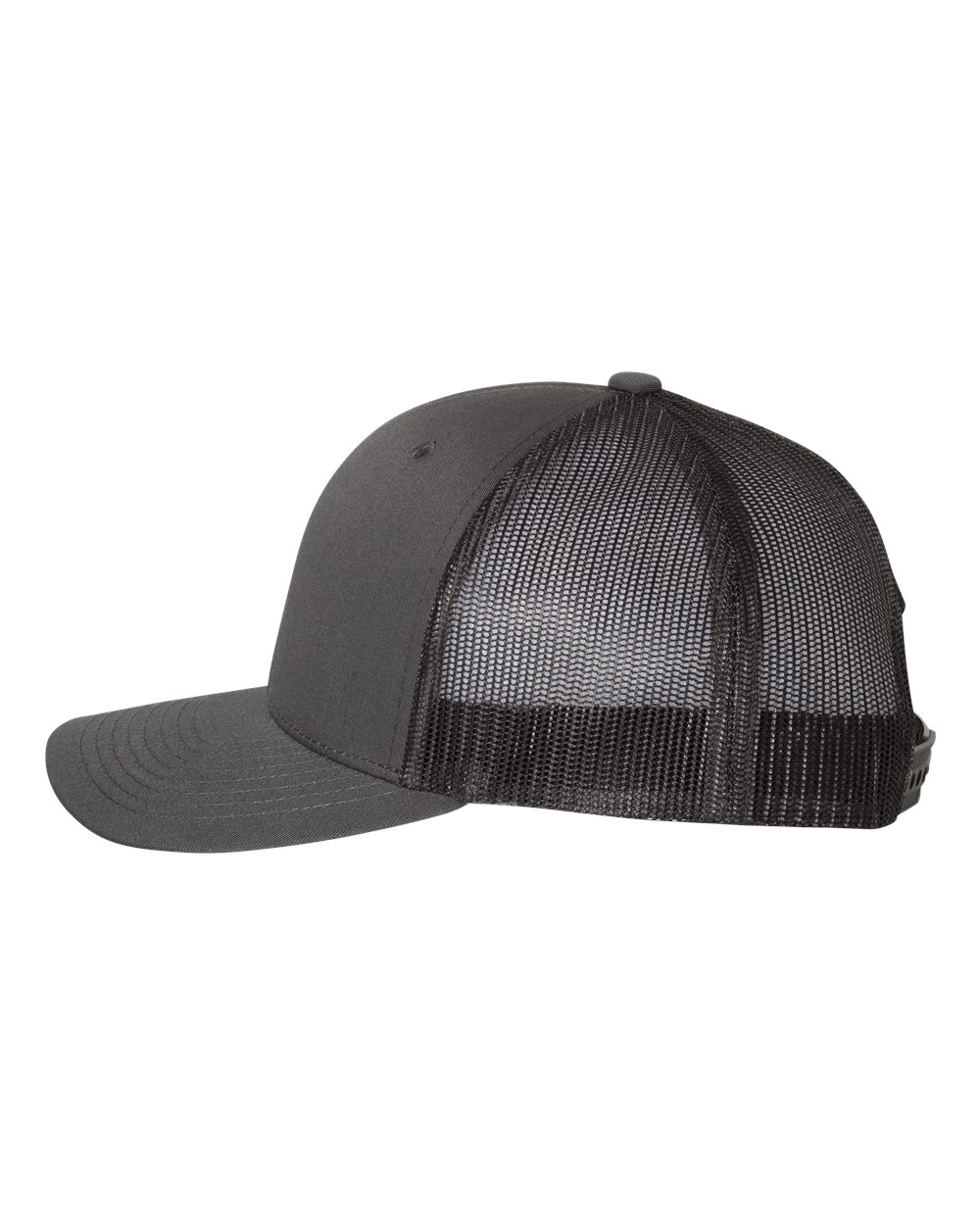 Retro Trucker Hat – Charcoal/Black (side)