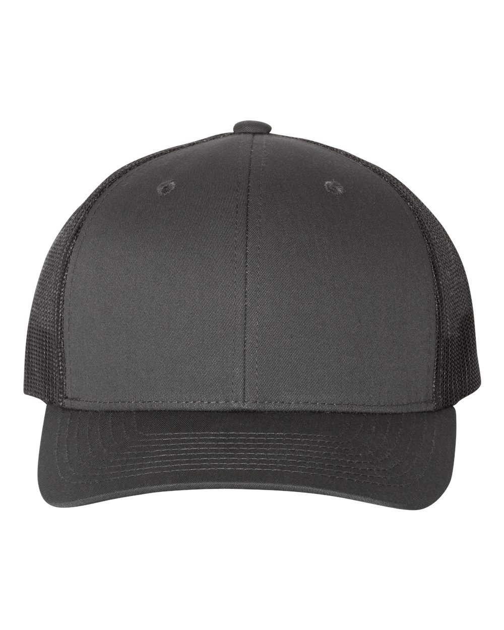 Retro Trucker Hat – Charcoal/Black (front)