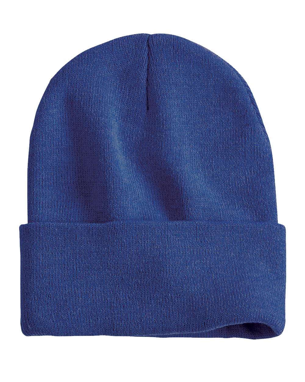Cuffed Knit Toque – Heather Dark Royal (back)