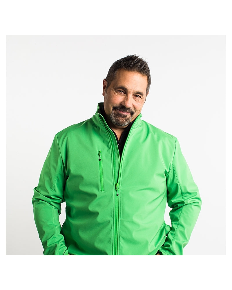 Stretch Soft Shell Jacket – Apple Green (model)