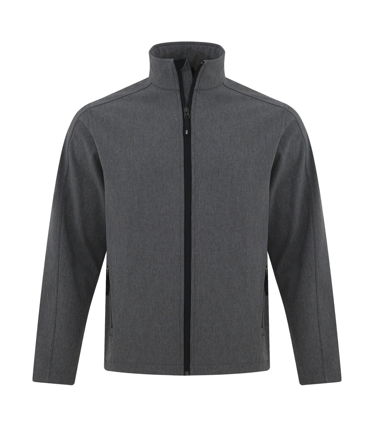 Soft Shell Work Jacket – Pearl Grey Heather (front)