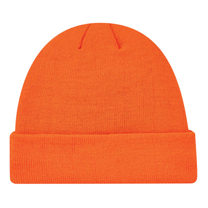 Fleece-Lined Work Toque – Fluorescent Orange (front)