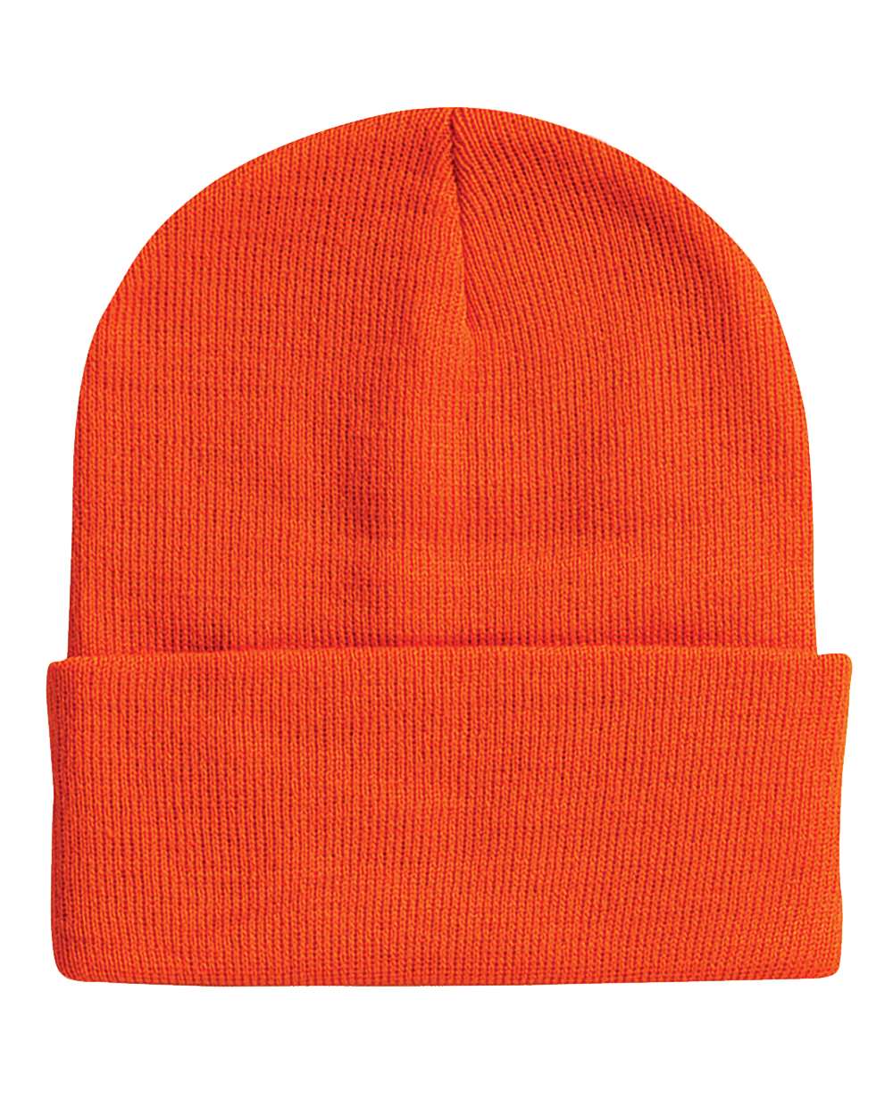 Cuffed Knit Toque – Blaze Orange (back)