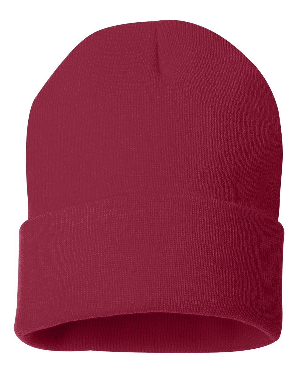 Cuffed Knit Toque – Cardinal (front)