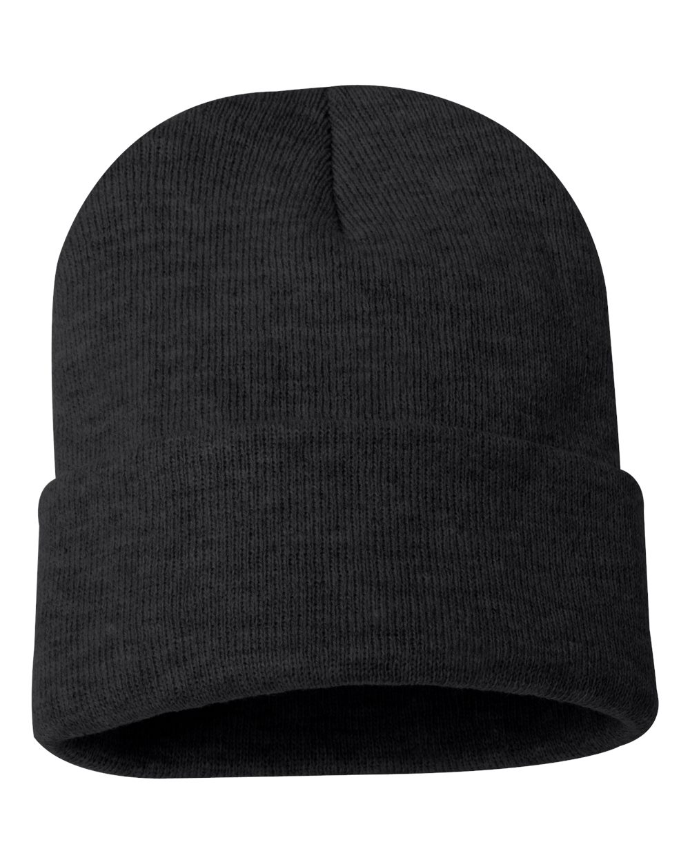 Cuffed Knit Toque – Heather Charcoal (front)