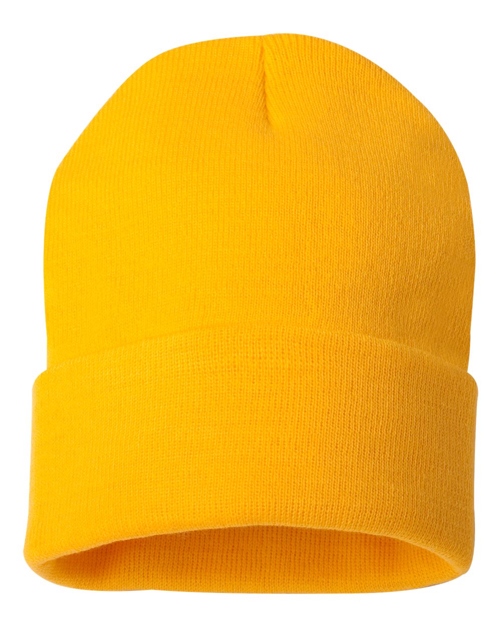 Cuffed Knit Toque – Gold (front)