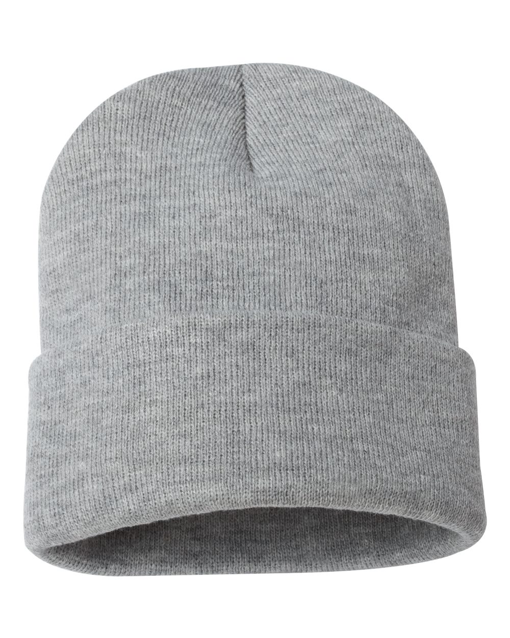 Cuffed Knit Toque – Heather Grey (back)