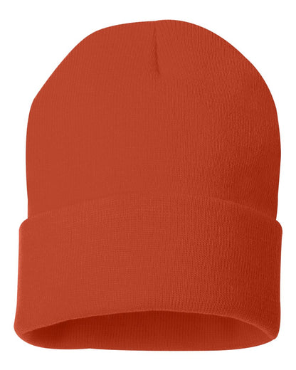 Cuffed Knit Toque – Orange (back)