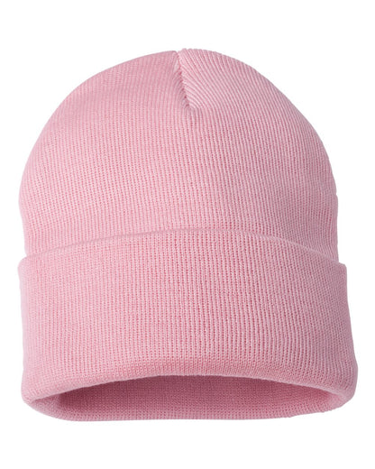 Cuffed Knit Toque – Pink (back)