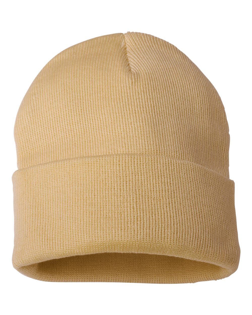 Cuffed Knit Toque – Camel (back)