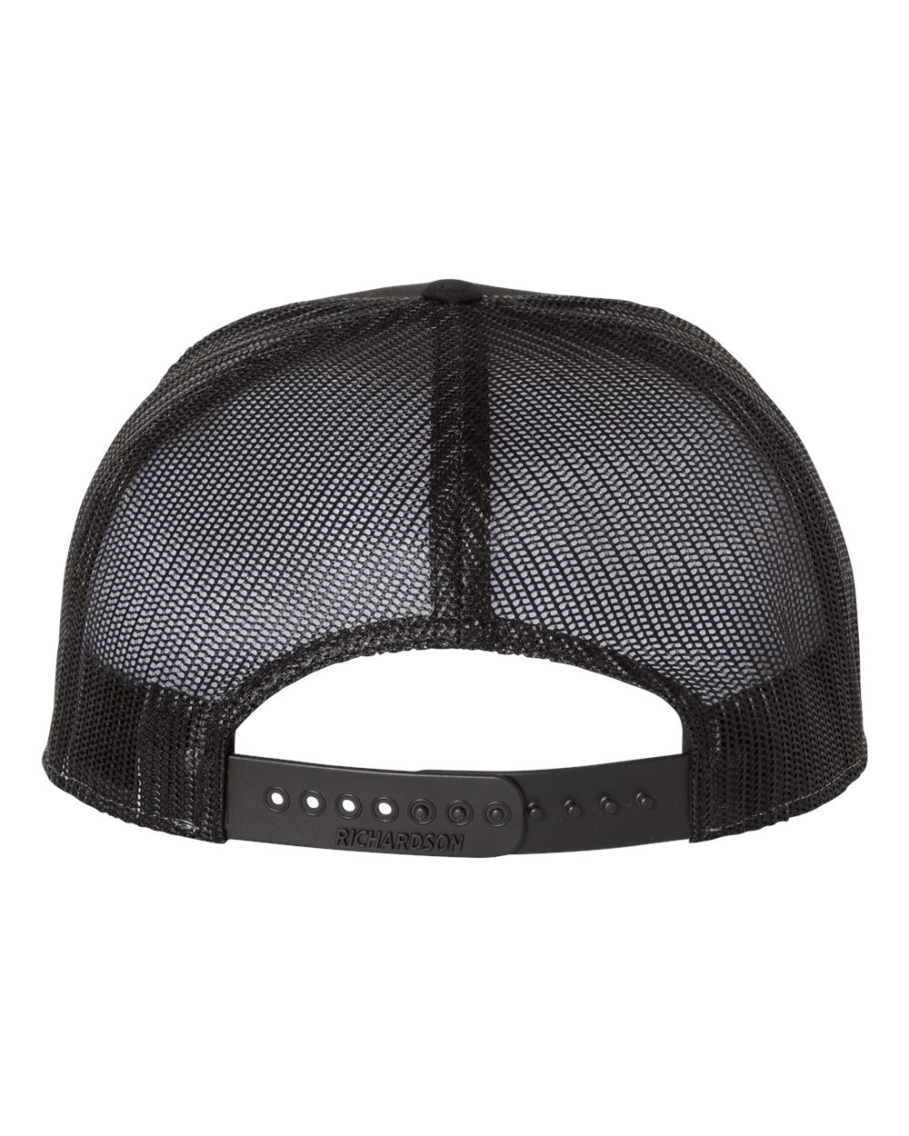 Seven-Panel Trucker Hat – Heather Grey/Black (back)