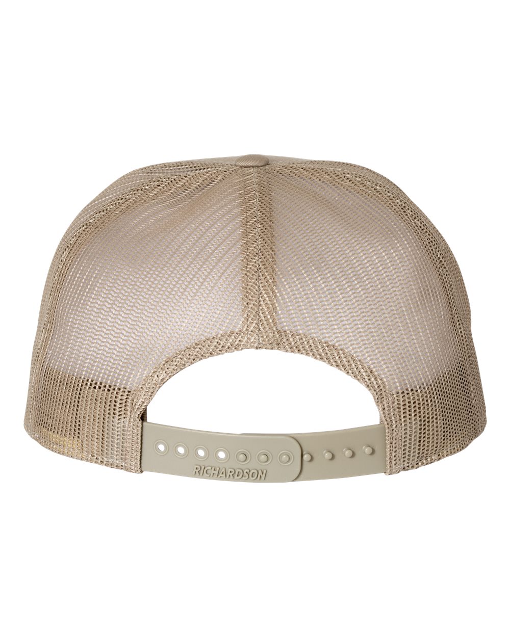 Seven-Panel Trucker Hat – Brown/Khaki (back)