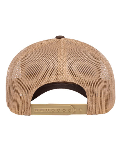 Retro Trucker Hat – Brown/Khaki (back)