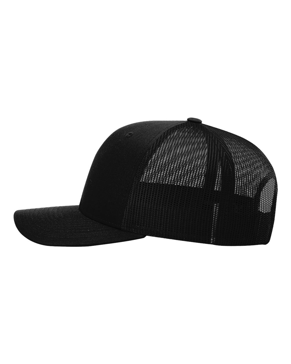 Classic Snapback Trucker Hat – Black (side)