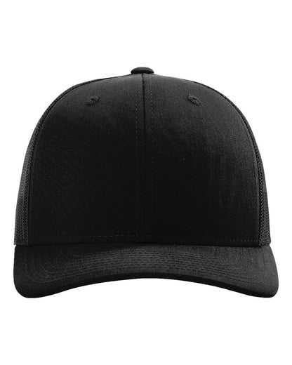Classic Snapback Trucker Hat – Black (front)