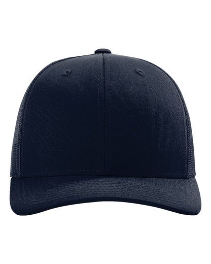 Classic Snapback Trucker Hat – Navy (front)