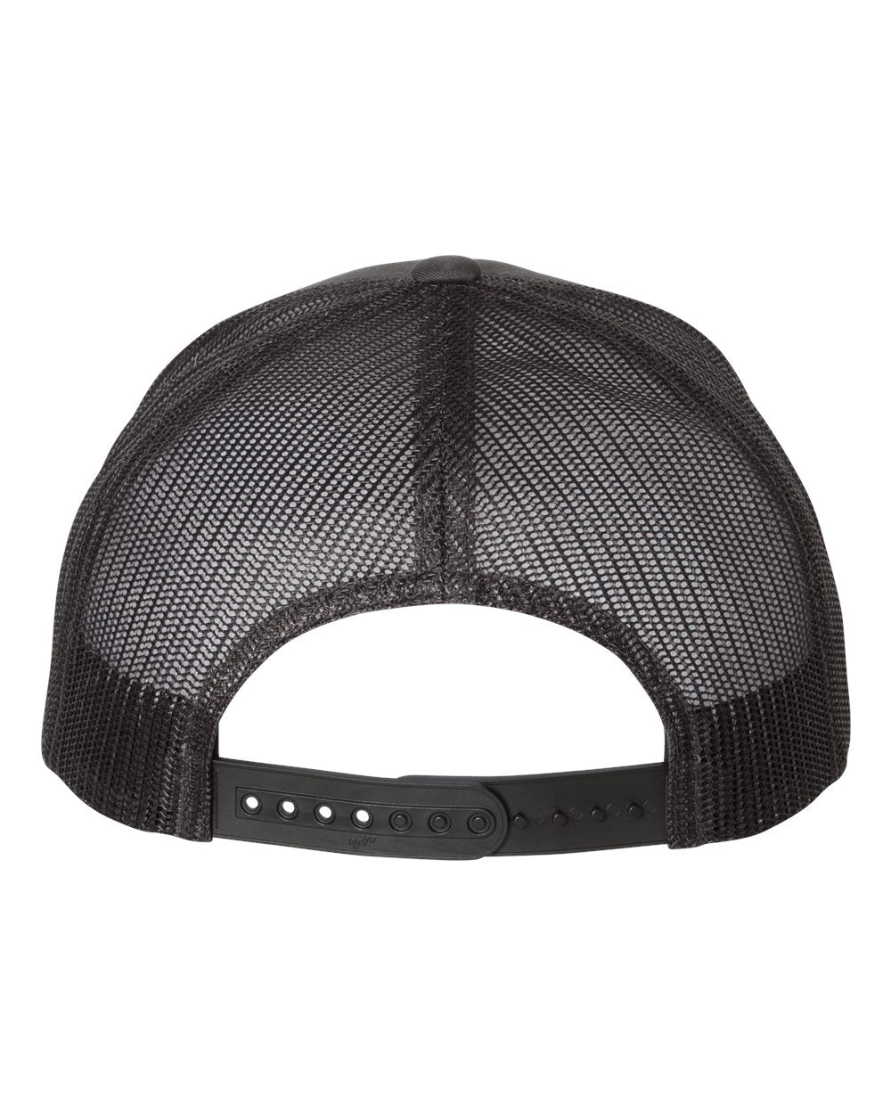 Retro Trucker Hat – Charcoal/Black (back)