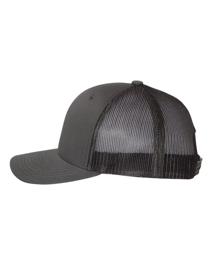 Retro Trucker Hat – Charcoal/Black (side)