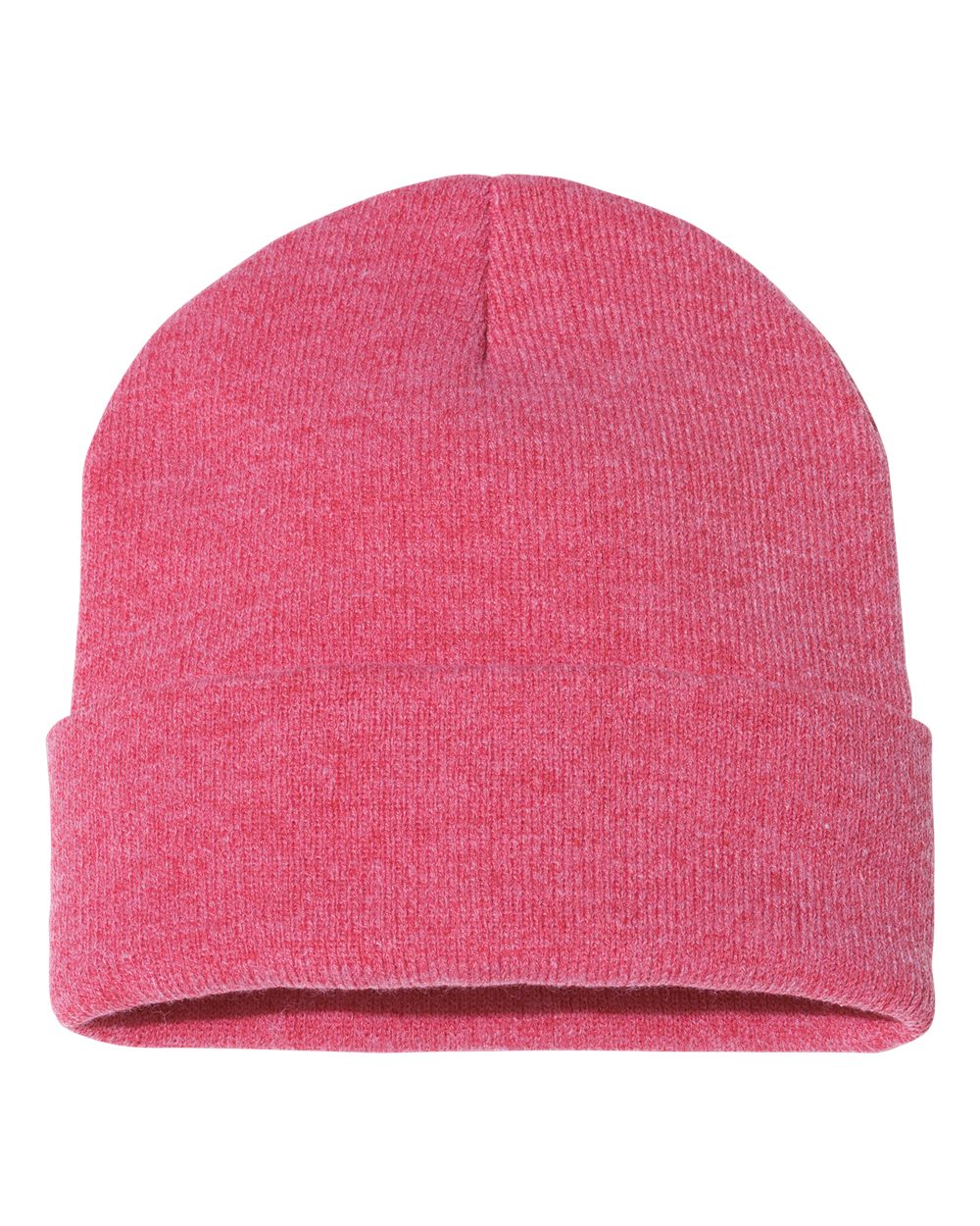 Cuffed Knit Toque – Heather Red (front)