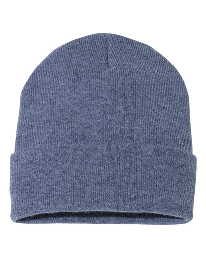 Cuffed Knit Toque – Heather Navy (back)