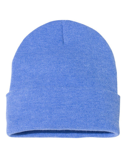 Cuffed Knit Toque – Heather Royal (front)