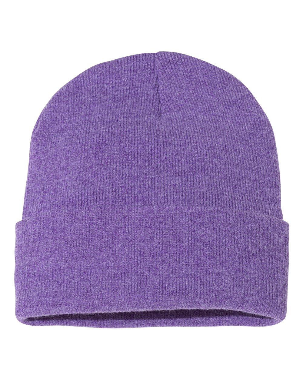Cuffed Knit Toque – Heather Purple (front)