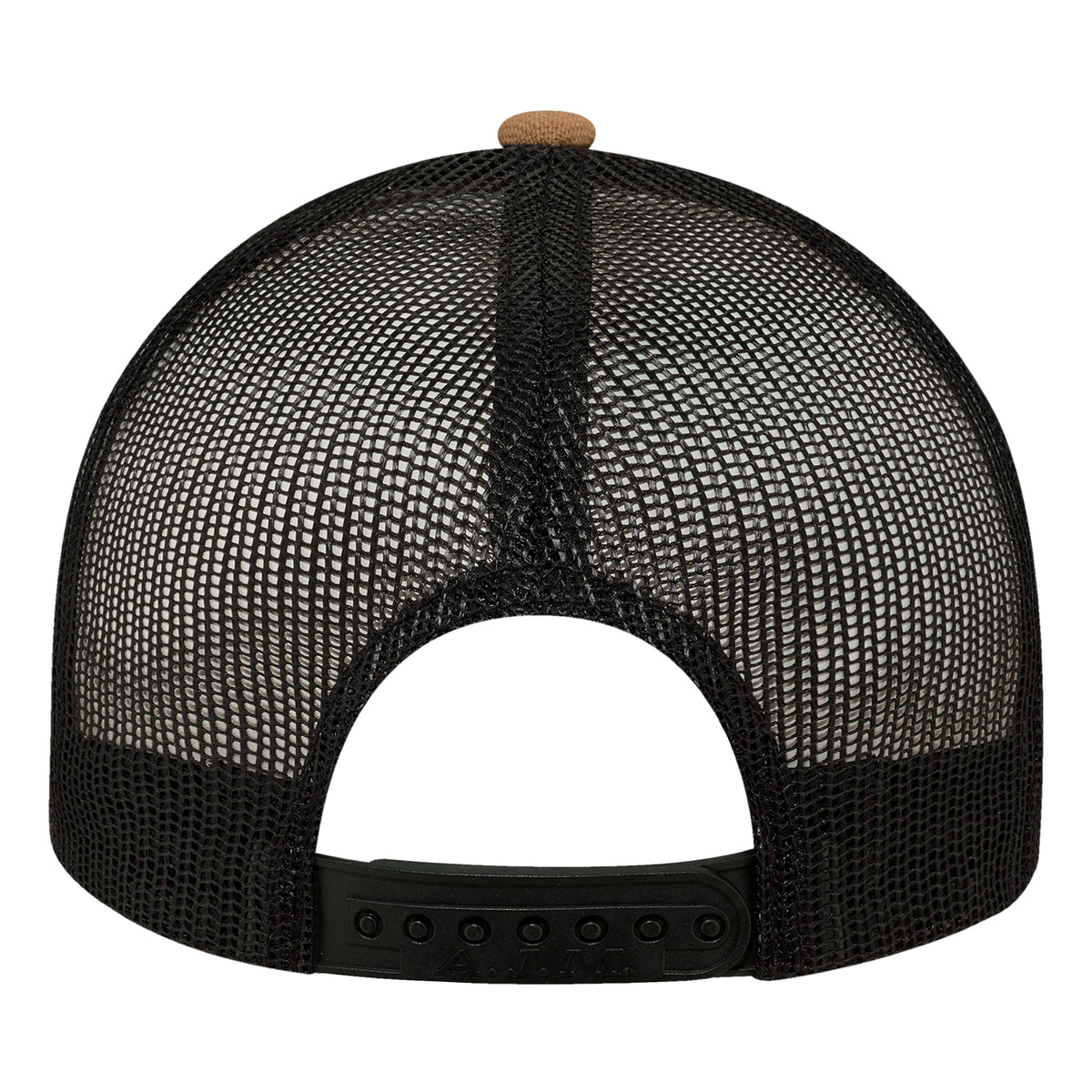 Canvas Trucker Hat – Black (back)