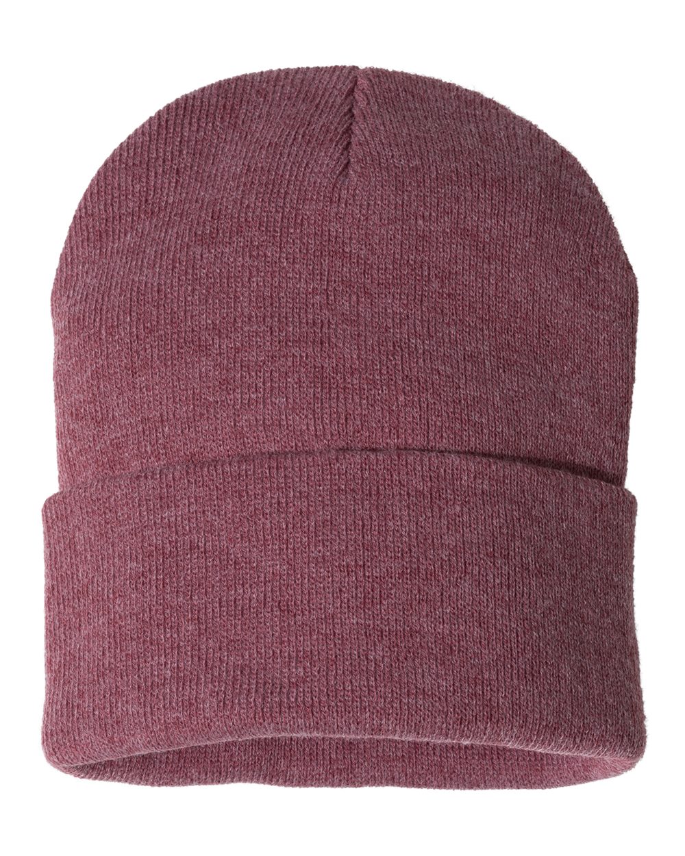 Cuffed Knit Toque – Heather Cardinal (back)