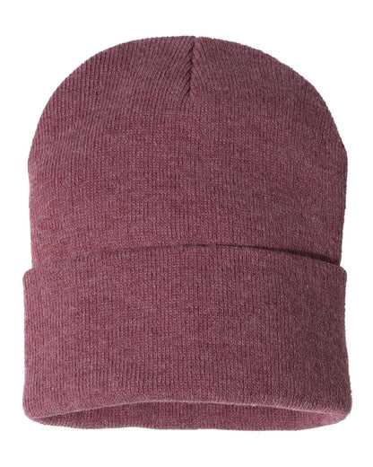 Cuffed Knit Toque – Heather Cardinal (back)