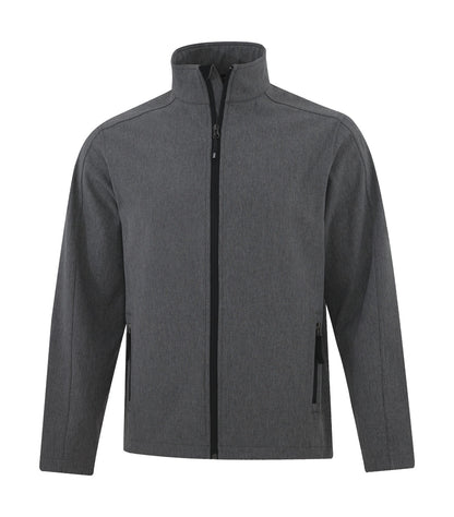 Soft Shell Work Jacket – Pearl Grey Heather (three-quarter)