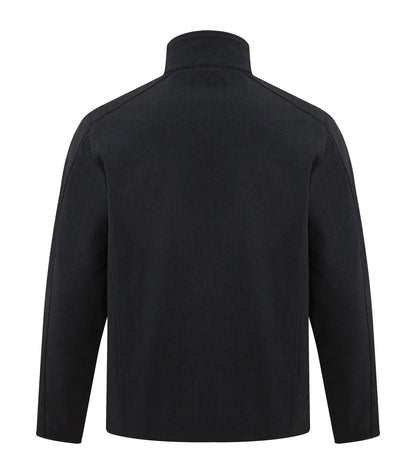 Soft Shell Work Jacket – Black Heather (back)
