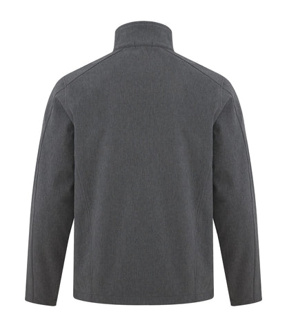 Soft Shell Work Jacket – Pearl Grey Heather (back)