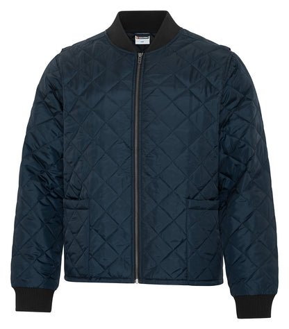 Quilted Freezer Jacket – Dark Navy (three-quarter)