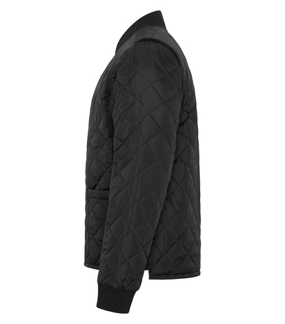 Quilted Freezer Jacket – Black (side)